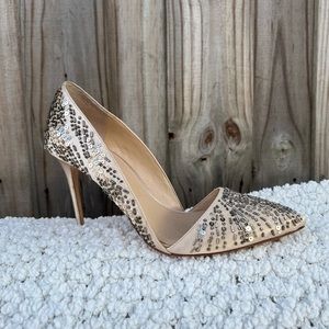 Vince Camuto Imagined sequined and beaded heels